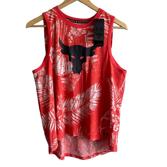 Under Armour Project Rock Aloha Camo Tank Versa Red S - Picture 4 of 12
